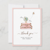 Miss naar Mrs Vrijgezellenfeest Flat Bedankkaart (Voorkant)