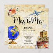 Miss naar Mrs Vrijgezellenfeest Kaart (Voorkant / Achterkant)