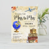 Miss naar Mrs Vrijgezellenfeest Kaart (Staand voorkant)