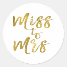Miss naar Mrs Vrijgezellenfeest Party Gold Foil