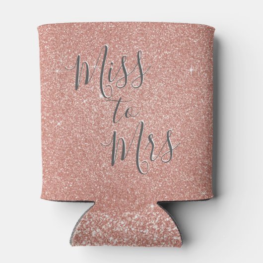 Miss naar Mrs Vrijgezellenfeest Party Roos Gold Gl Blikjeskoeler (Achterkant)