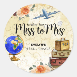 Miss naar Mrs Vrijgezellenfeest Ronde Sticker
