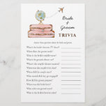 Miss naar Mrs Vrijgezellenfeest Trivia spelletjes<br><div class="desc">'Reizen van Miss naar Mrs' Travel thema Vrijgezellenfeest Trivia spel met schattige handgeschilderde waterverf koffer en wereldbol. Personaliseer de achterkant van de kaart met de naam van de bruid en douchedatum.</div>