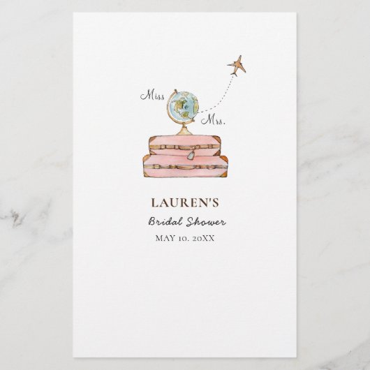 Miss naar Mrs "waar waren ze" Bruids douche spelle Flyer (Achterkant)