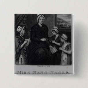 Miss Nano Nagle, 1809 Vierkante Button 5,1 Cm