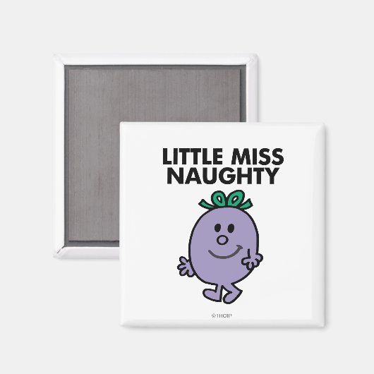 Miss Naughty | Zwarte briefing Magneet (Voorkant / Achterkant)