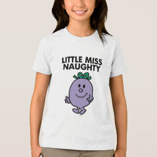 Miss Naughty   Zwarte briefing Tri-Blend Shirt