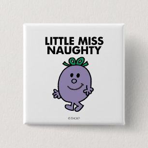 Miss Naughty Zwarte briefing Vierkante Button 5,1 Cm