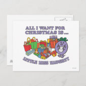 Miss Naughty's kerstfeest Feestdagenkaart (Voorkant / Achterkant)