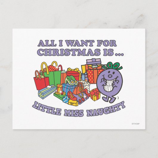 Miss Naughty's kerstfeest Feestdagenkaart (Voorkant)
