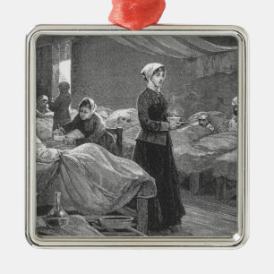 Miss Nightingale in het Barrack Hospital Metalen Ornament