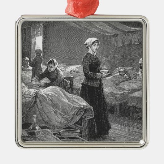 Miss Nightingale in het Barrack Hospital Metalen Ornament (Voorkant)
