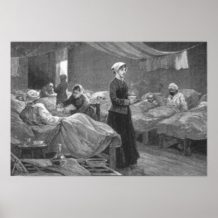 Miss Nightingale in het Barrack Hospital Poster