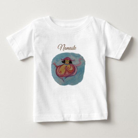 Miss Octopodia meditatie, op maat gemaakt Baby T-s (Voorkant)