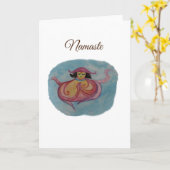 Miss Octopodia meditatie Wenskaart Kaart (Gele Bloem)