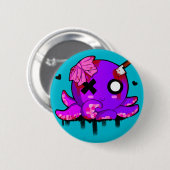Miss Octopus Ronde Button 5,7 Cm (Voorkant /achterkant)