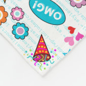 Miss Oji's vlootsdeken in het wit Fleece Deken (Hoek)