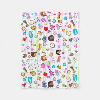 Miss Oji's vlootsdeken in het wit Fleece Deken