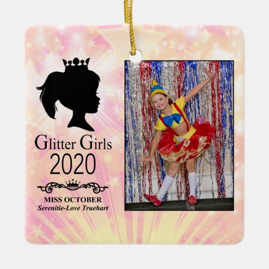 Miss oktober 2020 Kerstboom Keramisch Ornament (Voorkant)