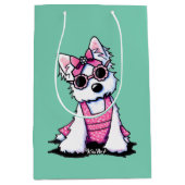 Miss Olivia Westie KiniArt Gift Bag Medium Cadeauzakje (Voorkant)