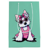 Miss Olivia Westie KiniArt Gift Bag Medium Cadeauzakje (Achterkant)