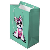Miss Olivia Westie KiniArt Gift Bag Medium Cadeauzakje (Achterkant Gekanteld)