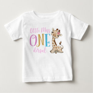 Miss One Derful 1st Birthday Baby T-Shirt