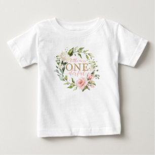Miss One-derful Floral First Birthday T-shirt