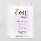 Miss One-derful Paars 1e verjaardag Kaart (Voorkant)