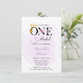 Miss One-derful Paars 1e verjaardag Partij I Kaart (Staand voorkant)