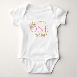 Miss One-Derful, prinses Birthday. BABY B Romper