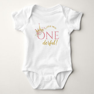 Miss One-Derful, prinses Birthday. BABY B Romper