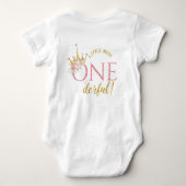 Miss One-Derful, prinses Birthday. BABY B Romper (Achterkant)