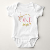 Miss One-Derful, prinses Birthday. Romper (Voorkant)