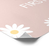 Miss Onederful 1e Verjaardag Daisy Welkomstbord Poster (Hoek)