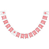 Miss Onederful 1e Verjaardagsballon Kinder Roze Vlaggetjes (Alle)