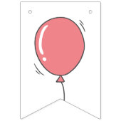 Miss Onederful 1e Verjaardagsballon Kinder Roze Vlaggetjes (Eerste vlag)