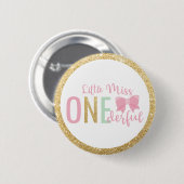 Miss ONEderful 1st Birthday Guest of Honor Ronde Button 5,7 Cm (Voorkant /achterkant)