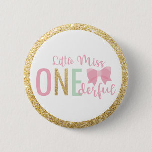 Miss ONEderful 1st Birthday Guest of Honor Ronde Button 5,7 Cm