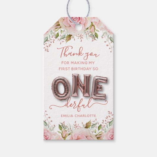 Miss Onederful bedankt Cadeaulabel (Voorkant)