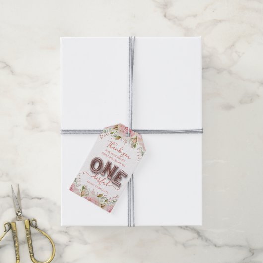 Miss Onederful bedankt Cadeaulabel (Met Touw)