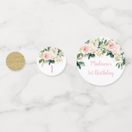 Miss Onederful Boho Floral Birthday Confetti (Voorkanten)