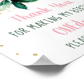 Miss Onederful Boho Floral Birthday Favor Poster (Hoek)