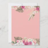 Miss ONEderful Boho Floral First Birthday Kaart (Achterkant)