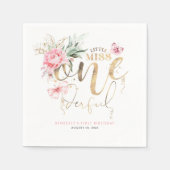 Miss Onederful Cute Floral 1 september Nap Servet (Voorkant)