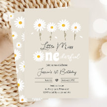 Miss Onederful Daisy Creme Sand Birthday