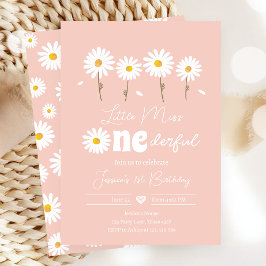 Miss Onederful Daisy Pink eerste verjaardag Kaart