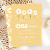 Miss Onederful Daisy Yellow First Birthday Kaart