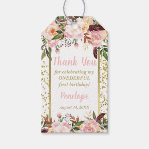 Miss ONEderful Favor Tag Cadeaulabel