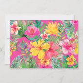 Miss ONEderful First Birthday Luau Kaart (Achterkant)